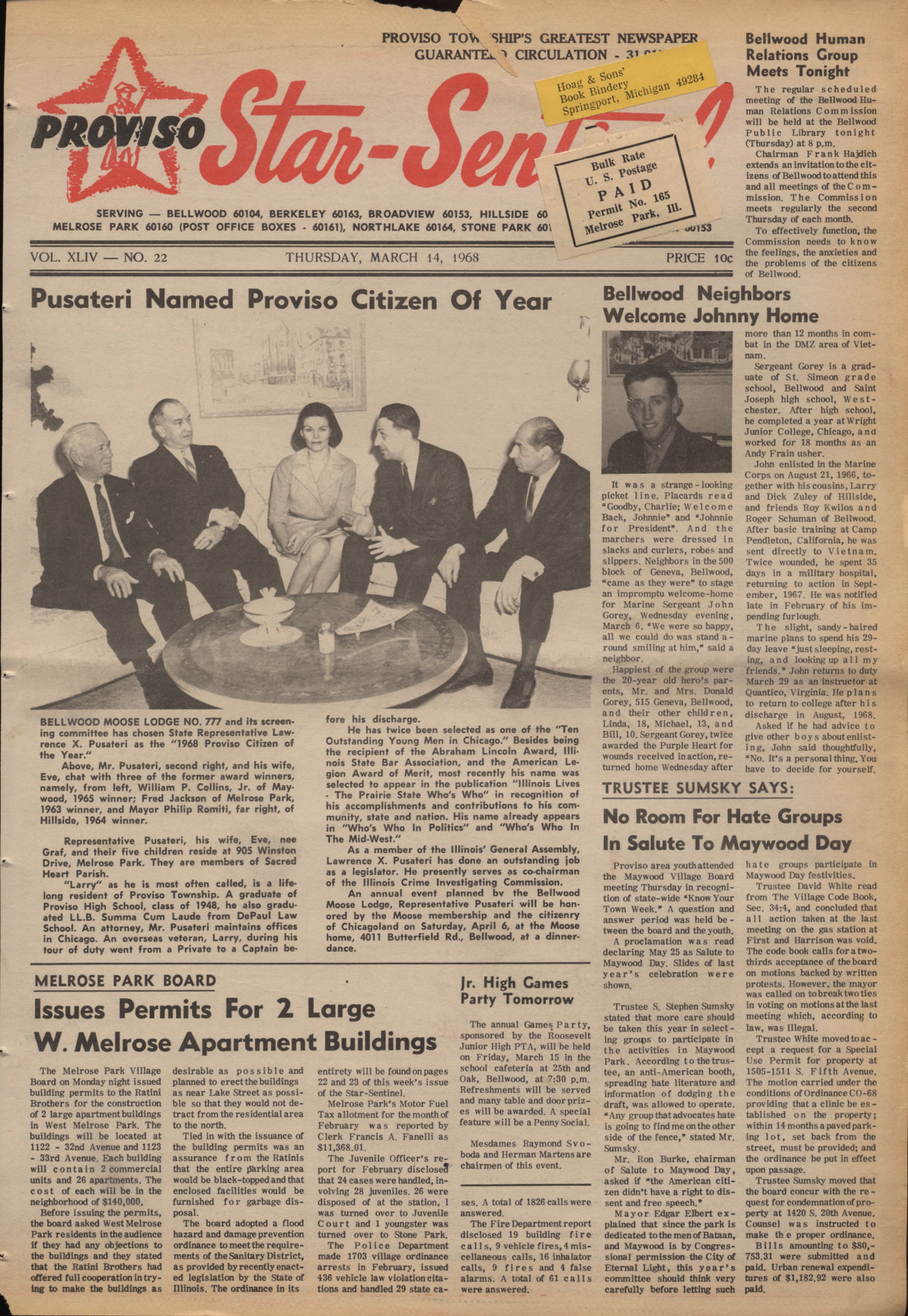 Proviso Star-Sentinel – 19680314